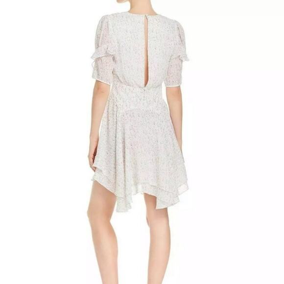 Divine Heritage Deep V-neck Floral Mini Dress - Picture 3 of 9